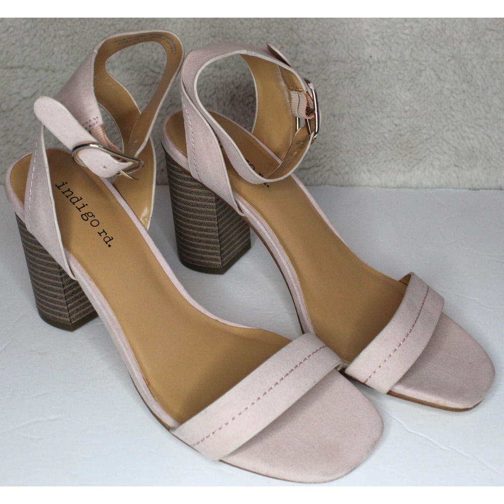 Indigo Rd. Light Dusty Rose Pink Heels w/ Adjustable Ankle Strap, Size 6.5M
